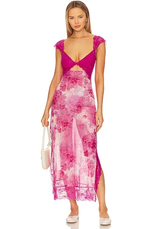 REVOLVE Free People Free people slip maxi repentinamente fino en color rosado talla L en - Pink. Talla L (también en M, XL).