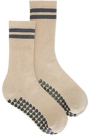 REVOLVE WellBeing + BeingWell Wellbeing + beingwell calcetin striped tube en color beige talla all en - Beige. Talla all.