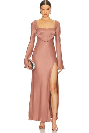 REVOLVE LPA Lpa maxivestido iris corset en color rubor talla S en - Blush. Talla S (también en XS).