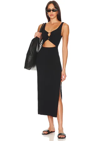 REVOLVE LSPACE Lspace vestido midi camille en color talla L en - Black. Talla L (también en XL, XS).
