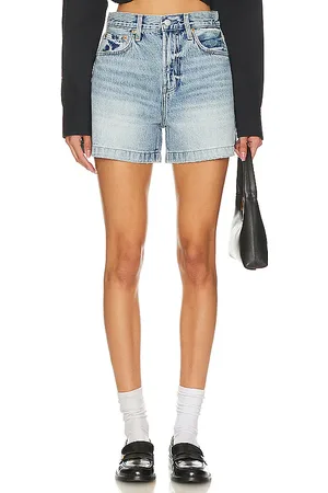 REVOLVE PISTOLA Pistola shorts corte alto saige en color denim claro talla 24 en - Denim-Light. Talla 24 (también en 25, 26, 27, 28, 29, 30, 31