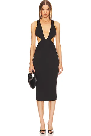 REVOLVE Michael Costello Michael costello vestido dana en color talla L en - Black. Talla L (también en M, XL).