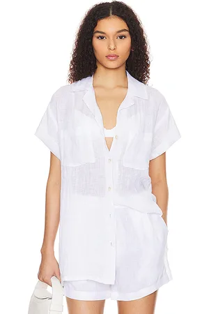 REVOLVE Vitamin A Vitamin a camisa playa en color blanco talla L en - White. Talla L (también en M, S, XS).