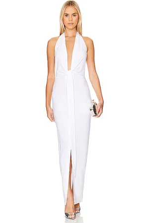REVOLVE Norma Kamali Norma kamali vestido largo halter en color blanco talla L en - White. Talla L (también en M, XL).
