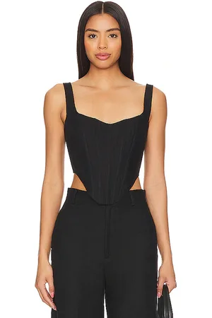 REVOLVE Bardot Bardot corsé linen en color talla 2 en - Black. Talla 2 (también en 4, 6).