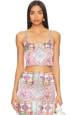 REVOLVE PEIXOTO Peixoto camiseta tirantes wren en color rosado talla M en - Pink. Talla M (también en S).