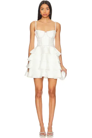 REVOLVE V. Chapman V. chapman minivestido luciana corset en color blanco talla 0 en - White. Talla 0 (también en 12, 2, 4, 6, 8).