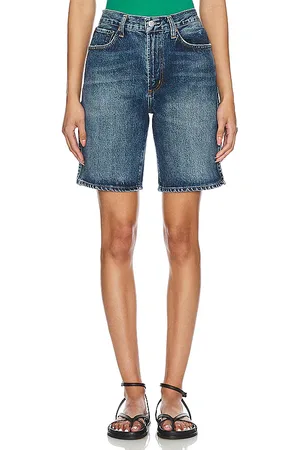 REVOLVE AGOLDE Agolde tiro alto relajado recto corto vida en color denim-dark talla 23 en - Denim-Dark. Talla 23 (también en 24, 25).
