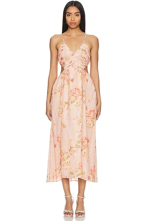 REVOLVE Yumi Kim Yumi kim vestido midi mandy en color rose talla L en - Rose. Talla L (también en M, XL).