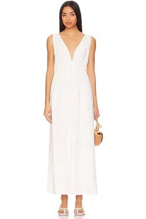 REVOLVE Line & Dot Line & dot vestido midi walk about en color talla L en - White. Talla L (también en M, S).
