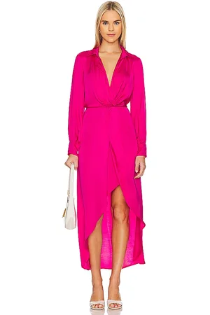 REVOLVE Young, Fabulous & Broke Young, fabulous & broke vestido midi siren en color fucsia talla M en - Fuchsia. Talla M (también en S, XS).
