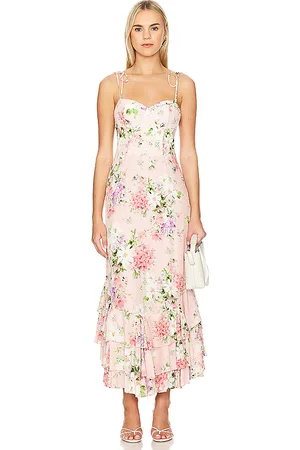 REVOLVE Yumi Kim Yumi kim vestido midi baxter en color rosado talla S en - Pink. Talla S (también en XS).