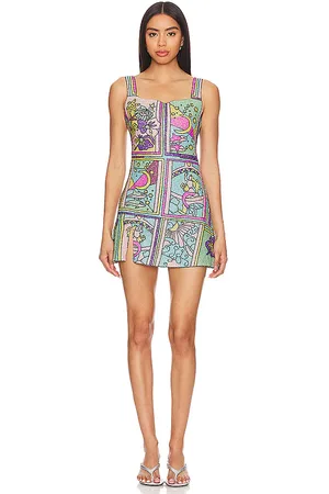 REVOLVE Oceanus Oceanus minivestido talia en color azul cerceta talla L en - Teal. Talla L (también en M, S, XS).