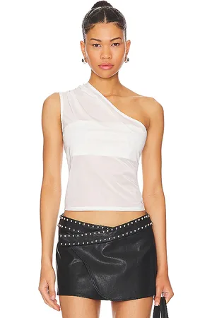 REVOLVE Miaou Miaou camiseta tirantes jade en color blanco talla L en - White. Talla L (también en M, S).