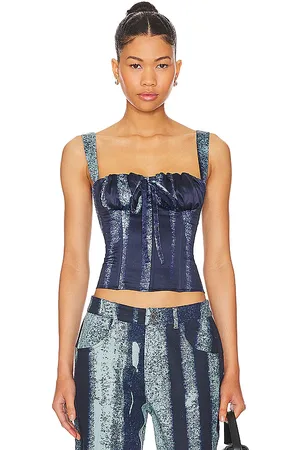 REVOLVE Miaou Miaou corsé agnes en color azul talla L en - Blue. Talla L (también en XS).