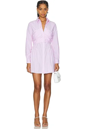 REVOLVE SOVERE Sovere vestido camisero con corsé evermore en color rosado talla S en - Pink. Talla S (también en XS).