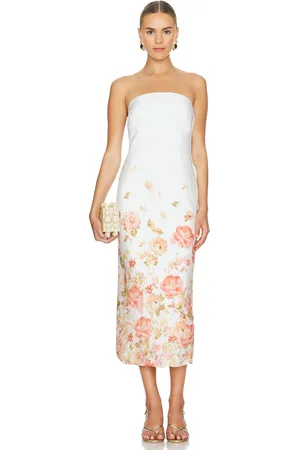 REVOLVE Yumi Kim Yumi kim vestido midi nevada en color blanco talla L en - White. Talla L (también en M, S, XL, XS).
