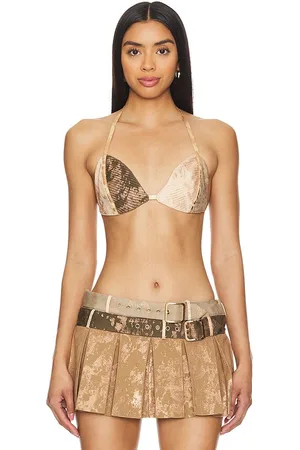 REVOLVE Retrofete Retrofete aveline bra top en color bronce talla M en - Tan. Talla M (también en S).