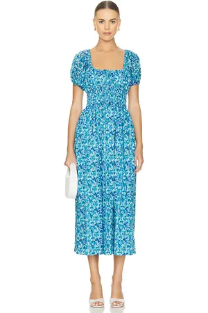 REVOLVE FAITHFULL THE BRAND Faithfull the brand vestido midi vineria en color azul talla M en - Blue. Talla M (también en S, XS).