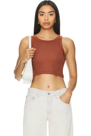 REVOLVE ALLSAINTS Allsaints camiseta tirantes recortada rina en color marrón talla 10 en - Brown. Talla 10 (también en 12, 8).