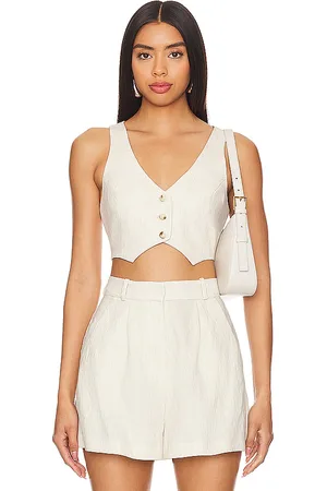 REVOLVE Amanda Uprichard Amanda uprichard chaleco cropped ethan en color talla M en - . Talla M (también en L, S, XL, XS).
