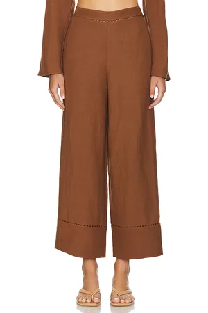 REVOLVE SIMKHAI Simkhai pantalón corto de pierna recta colley en color marrón talla S en - Brown. Talla S (también en XS).