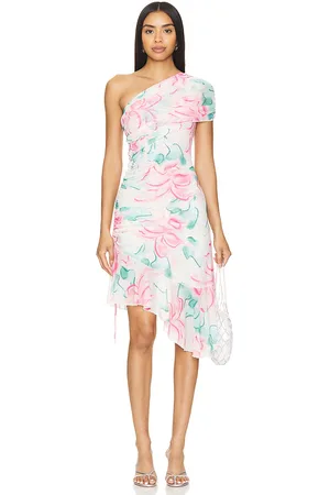 REVOLVE Kim Shui Kim shui vestido corto con volantes y aberturas en color talla S en - Pink. Talla S (también en XS).