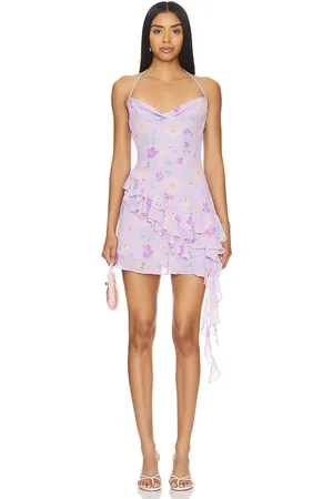 REVOLVE MAJORELLE Majorelle vestido tiziana mini en color morado talla L en - Purple. Talla L (también en S, XL, XS).