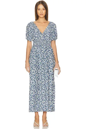 REVOLVE FAITHFULL THE BRAND Faithfull the brand vestido midi valras en color azul talla S en - Blue. Talla S (también en XS).