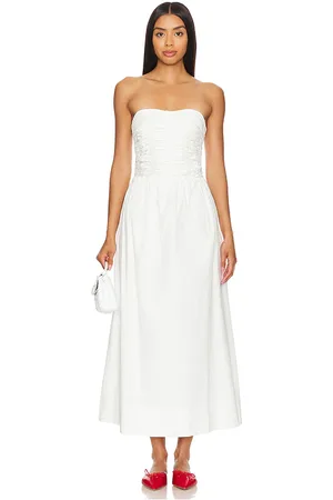 REVOLVE FAITHFULL THE BRAND Faithfull the brand vestido midi dominquez en color talla L en - White. Talla L (también en S, XL, XS).