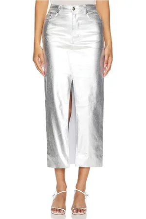 REVOLVE Lovers and Friends Lovers and friends falda naomi maxi en color metálico talla M en - Metallic Silver. Talla M (también en S, XS, XX