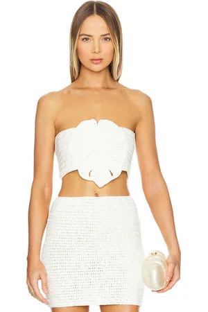 REVOLVE Bahia Maria Bahia maria top sin tirantes hoja rota en color talla L en - . Talla L (también en M, S, XS).