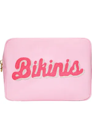 REVOLVE Stoney Clover Lane Stoney clover lane bolsa grande bikinis double script flamingo nylon large pouch en color rosado talla all en - Pink. Tall