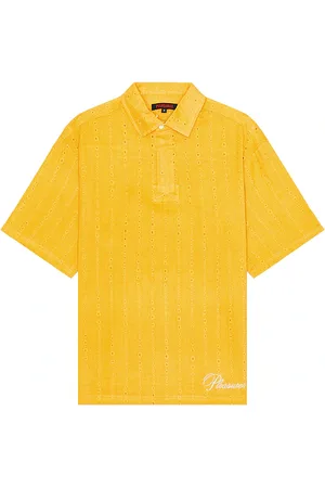 REVOLVE Pleasures Pleasures clarity woven polo en color talla M en - Yellow. Talla M (también en S, XL/1X).