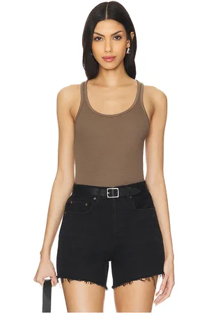 REVOLVE AGOLDE Agolde camiseta tirantes zane en color marrón talla M en - Brown. Talla M (también en S).