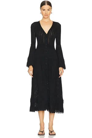 REVOLVE Alexis Alexis vestido midi elio en color talla L en - Black. Talla L (también en M, S).