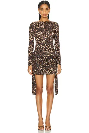 REVOLVE LIONESS Lioness vestido glory mini en color marrón talla S en - Brown. Talla S (también en XS).