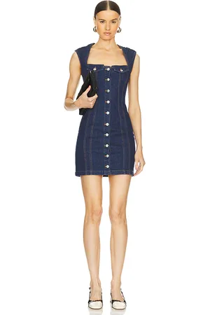 REVOLVE Amanda Uprichard Amanda uprichard vestido reeves en color denim-dark talla M en - Denim-Dark. Talla M (también en S, XS).