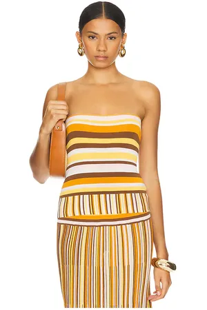 REVOLVE FAITHFULL THE BRAND Faithfull the brand top sin tirantes citara en color marrón talla L en - Brown. Talla L (también en M, XL).