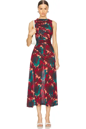REVOLVE Ulla Johnson Ulla johnson vestido midi livia en color burgundy talla S en - Burgundy. Talla S (también en XS).