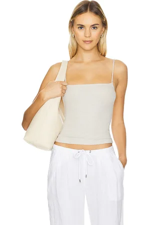 REVOLVE Perfectwhitetee Perfectwhitetee top sin mangas ribbed skinny en color gris talla L en - Grey. Talla L (también en M).