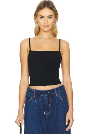 REVOLVE Perfectwhitetee Perfectwhitetee top sin mangas ribbed skinny en color negro talla L en - Black. Talla L (también en M, XL).