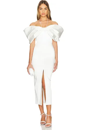 REVOLVE RASARIO Rasario vestido midi con detalles de lazo en color talla 38/6 en - White. Talla 38/6 (también en 40/8).