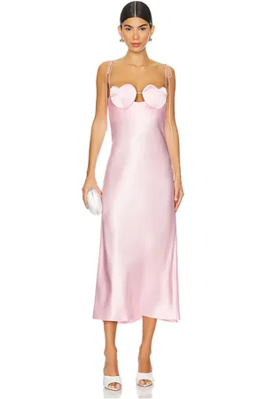 REVOLVE Anna October Anna october vestido midi amur en color talla L en - Pink. Talla L (también en S).
