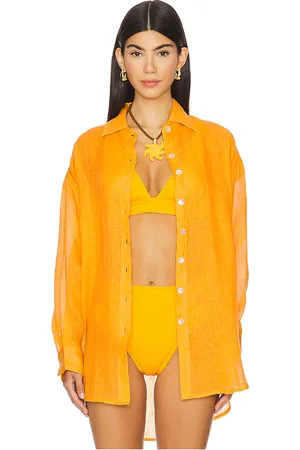 REVOLVE Vitamin A Vitamin a camisa playa boyfriend en color naranja talla M en - Orange. Talla M (también en S, XS).