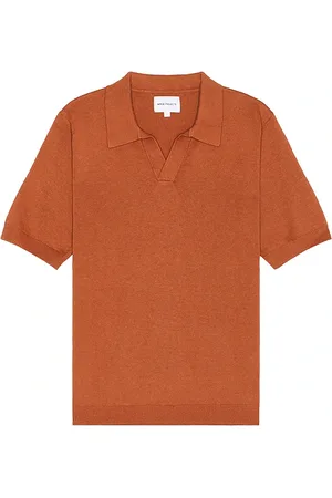 REVOLVE Norse Projects Norse projects leif cotton linen polo en color óxido talla L en - Rust. Talla L (también en S).
