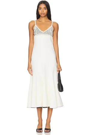 REVOLVE Anna October Anna october vestido midi devi en color ivory talla L en - Ivory. Talla L (también en S).