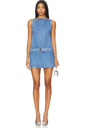 REVOLVE SER.O.YA Ser.o.ya minivestido georgia en color denim claro talla L en - Denim-Light. Talla L (también en M).