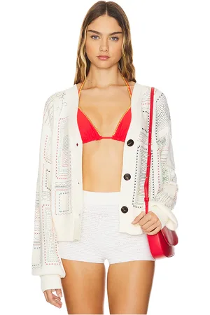 REVOLVE Never Fully Dressed Never fully dressed cárdigan work en color talla L en - Cream. Talla L (también en XXL, XXXL).