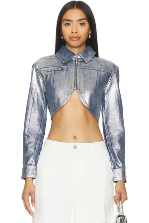 REVOLVE Superdown Superdown chaqueta uma en color metálico talla M en - Metallic Silver. Talla M (también en S, XS).